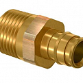 1136008 USYSTEMS штуцер с наружной резьбой латунный для труб PE-Xa 20-R1/2"НР, тип 2 '90Ф